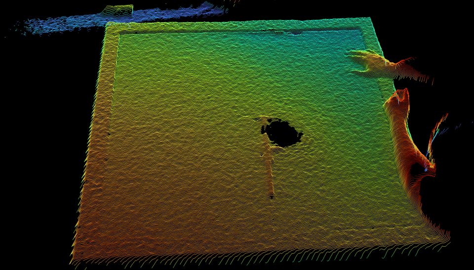Nube de puntos 3D capturada por una cámara 3D